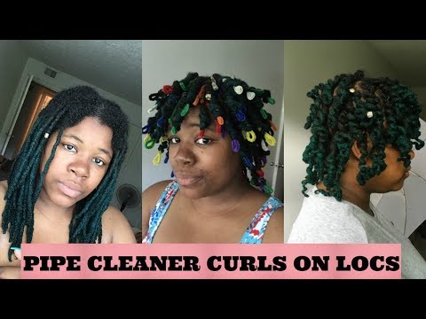My easy way to achieve curls in my locs with pipe cleaners! #locstylet