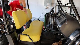 NEW SEATS, TRACING WIRES, CVT BELT & MACHINED CLUTCH INSTALL:  PROJECT JOHN DEERE GATOR PART 7