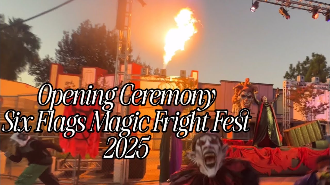 Unleashed First Opening Scaremony Six flags Magic mountain fright fest ...
