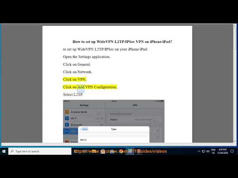 Set up WideVPN L2TP/IPSec VPN on iPhone/iPad