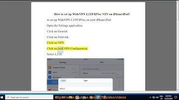 Set up WideVPN L2TP/IPSec VPN on iPhone/iPad