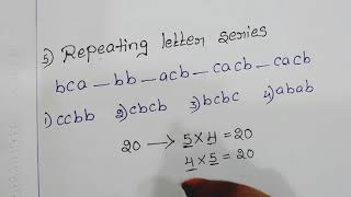 Repeating Letter Series Types with Examples ||||| General Mental Ability and #Reasoning Topic:2