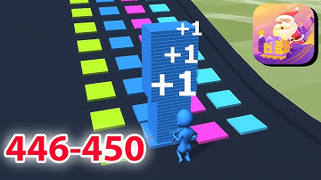 Stack Colors - Level 446-450 - NEW GAME - New Update Gameplay Walkthrough - All Level (iOS, Android)