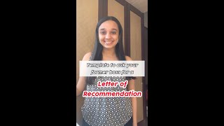 How to get a letter of recommendation - Template Alert shorts