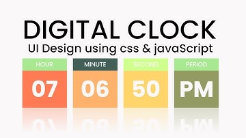 How to create Digital Clock UI Design Using CSS3 & jQuery | HTML | @pixelsicker