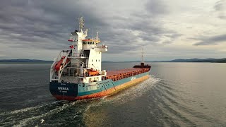 DJI Mavic 2 Pro - Fast Moving Cargo Ship WERRA & Marliona Fishing Vesel