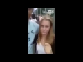 White German Girl Gives Free Kisses To Muslim Refugees 