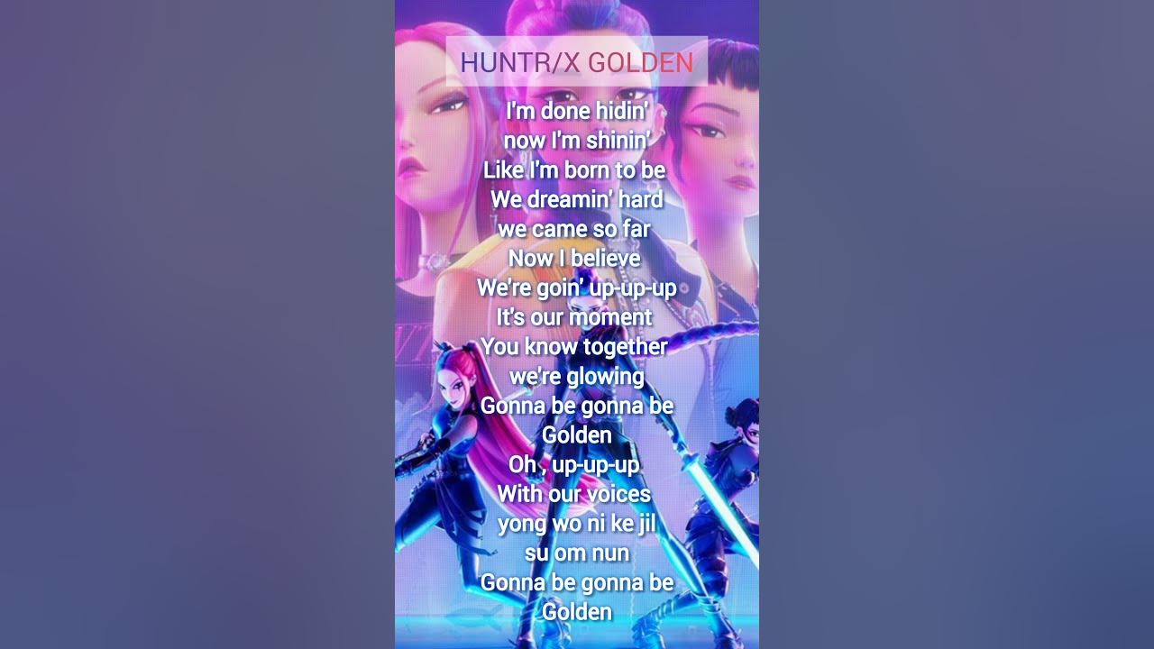 HUNTR/X - (GOLDEN) Easy lyrics #huntrix #kpopdemonhunters #viral #shorts #lyrics