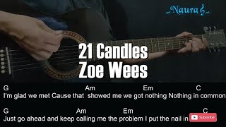 Zoe Wees - 21 Candles Guitar Chords Lyrics