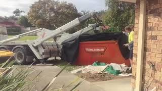 Skip bin removal time lapse video