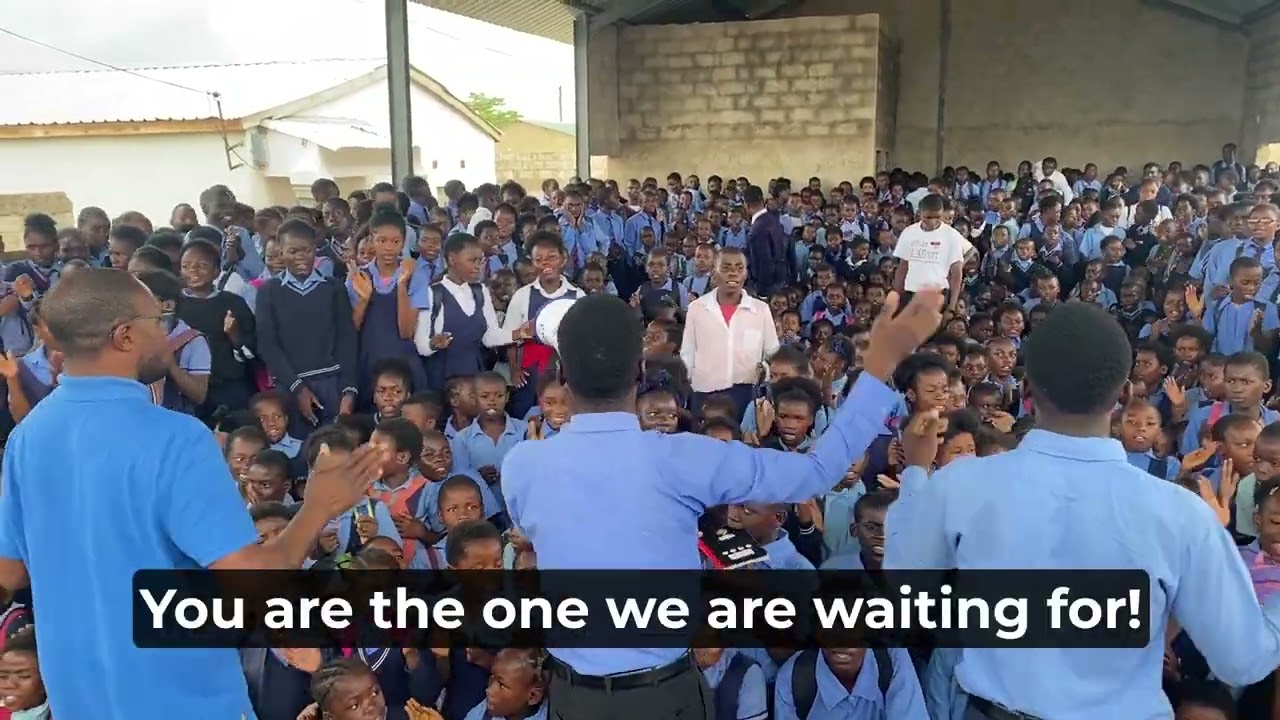 Children worship at Chapel time in Kafue Zambia