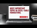 To Grand Total the Value, we use Table Formatting in Excel || #excel