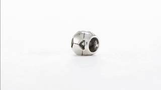 Reflection Beads Sterling Silver Soccer Ball Bead QRS349
