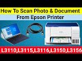 How To Scan Document & Photo From Epson Printer | L3110, L3115, L3116, L3156 | In Hindi | 2021