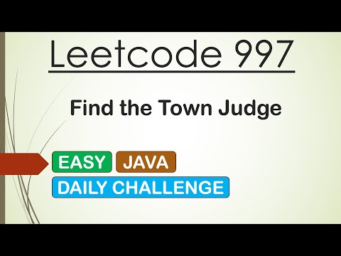 Leetcode 997 Find the Town Judge (Java)
