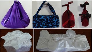 Furoshiki :Japanese method of carrying items and wrapping gifts with just cloth