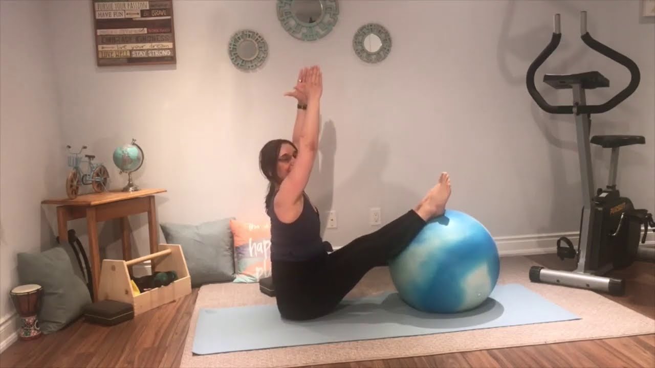 15 Minute Stability Ball Core Workout - YouTube