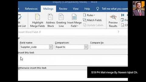 How to solve mail merge task Information Tech. 9626/04