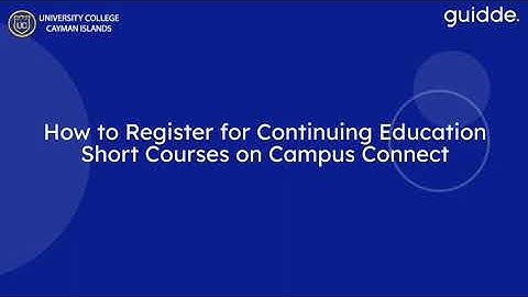 How to Register for Continuing Education Short Courses on Campus Connect