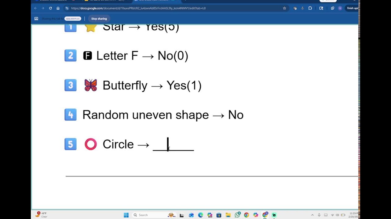 2nd grade - Lines of Symmetry - February 20, 2026