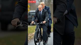 Donald Trump And Vladimir Putin Riding Bicycle