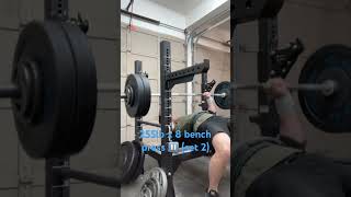 255lb x 8 bench press ⏸️ (set 2)