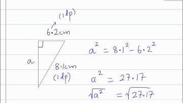 Finding the shorter side of a right angled triangle using Pythagoras