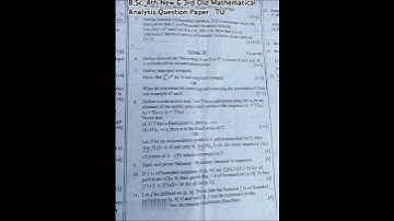 #bsc 4th (New) & 3rd (old) #mathematical #analysis Question Paper #tu #exam