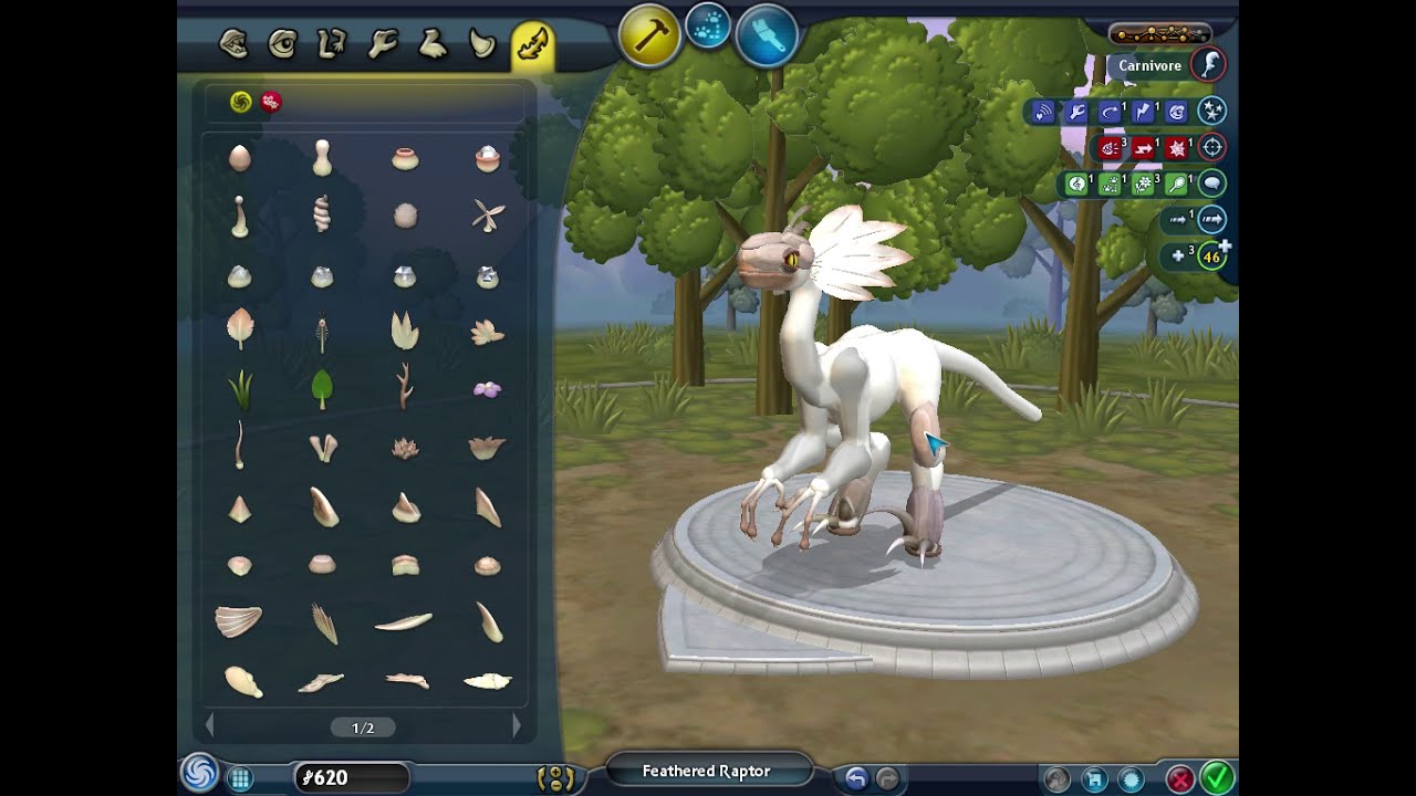 Spore Creations: Feathered Raptor - YouTube