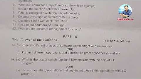 OU BSc (CBCS) Computer science 1st sem question paper Feb 2023 |Programming in c| Osmania university