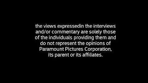 Paramount warning screen Paramount The Views expressed screen