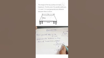 The shape of the top surface of a table is a trapezium.#maths #mensuration