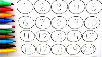 How to write Numbers 0 to 20, Writing numbers song DIY video compilation