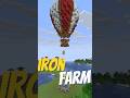 Iron Farm Hot Air Balloon #minecraft #minecraftcrops #minecraftbuilding