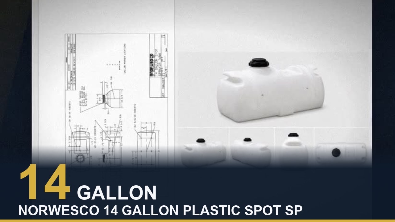 14 Gallon Plastic Spot Sprayer Tank in White - Norwesco 45115