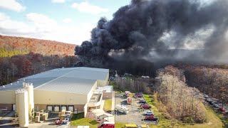 Commercial Building Fire (w/ drone footage) - Hometown, PA - 11/10/2021