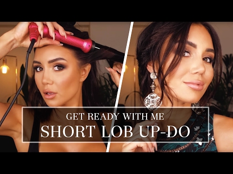 SHORT HAIR TUTORIAL - MESSY SHORT HAIR UP-DO FOR A LOB HAIRSTYLE | Pia Muehlenbeck