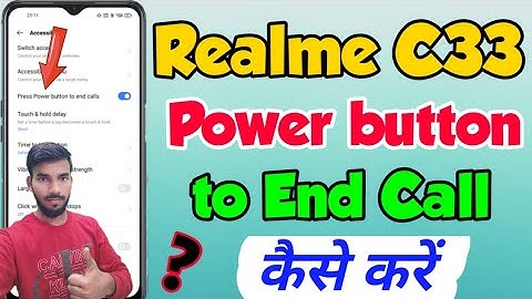 Realme C33 me Power button to end call Setting kaise kare | Realme c33 power button to end call