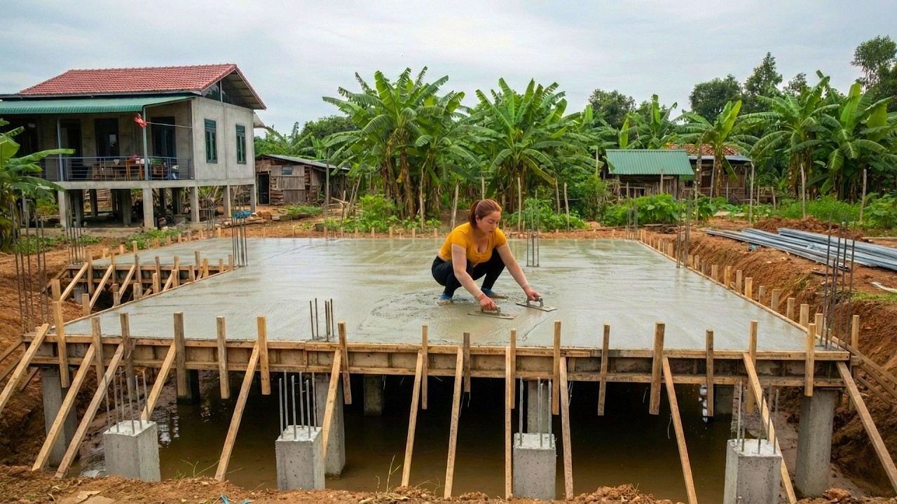 Building a Dream Home After Many Years of Planning – Pouring the Concrete Floor