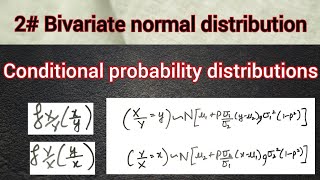 conditional distributions of bivariate normal distribution | pdf of x for given y & pdf y for fix x