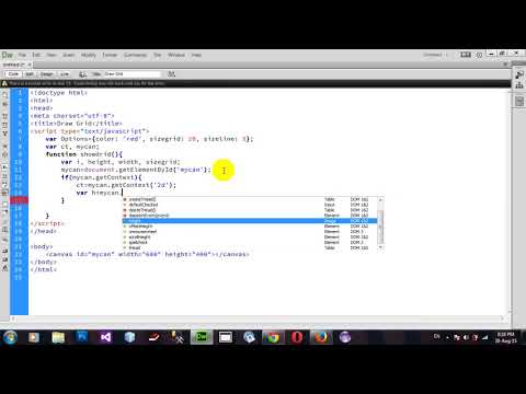 How to Draw Grid on Page in JavaScript HTML5 JavaScript