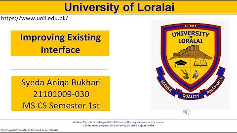 University of Loralai (UOLI): Re-Designing of Interface (Home Page)