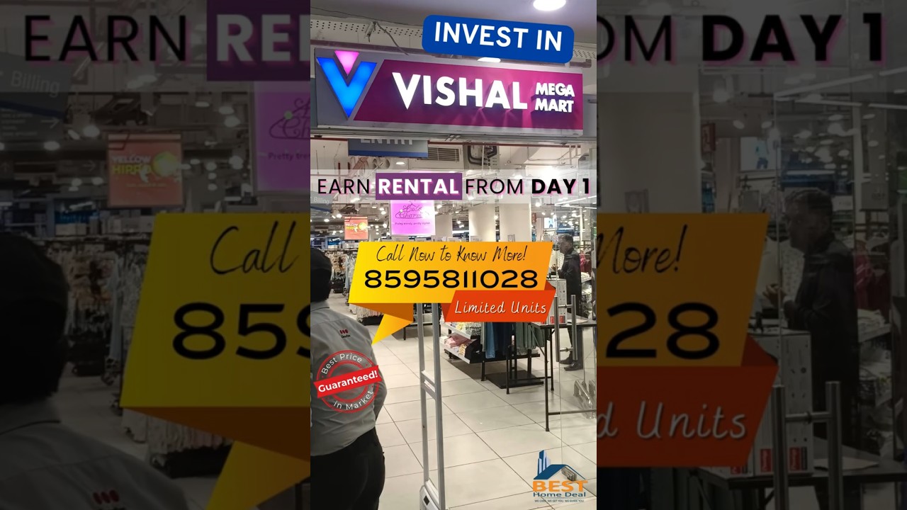 Invest in Vishal Mega Mart | Rental Income from Day 1 | Satya The Hive, Gurugram@BestHomeDeal-DXP