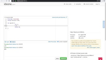 Online Code Editor : Ideone