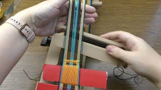 weaving on an inkle loom