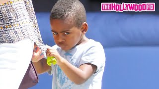 Charlize Theron's Son Jackson Goes Shopping With The Nanny At Restoration Hardware In West Hollywood