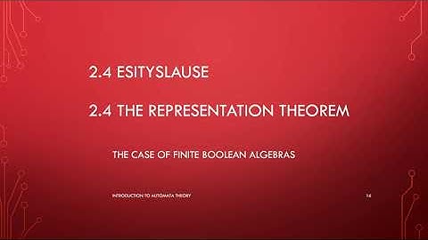 2.6 The representation theorem for finite Boolean algebras
