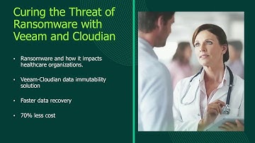 WEBINAR & DEMO: Curing the Threat of Ransomware for Healthcare Data with Veeam and Cloudian