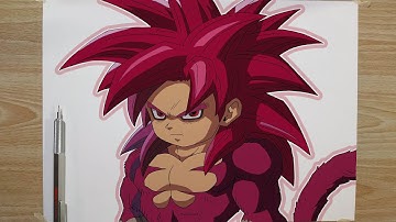 How to Draw Kid Goku SSJ4 | Easy Step by Step Tutorial | Dragon Ball Daima