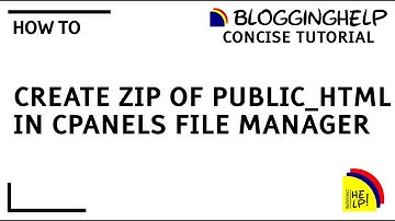 How to create a zip archive of public_html using cPanel
